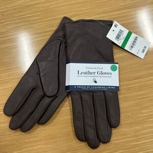 NWT Brown Leather Gloves
